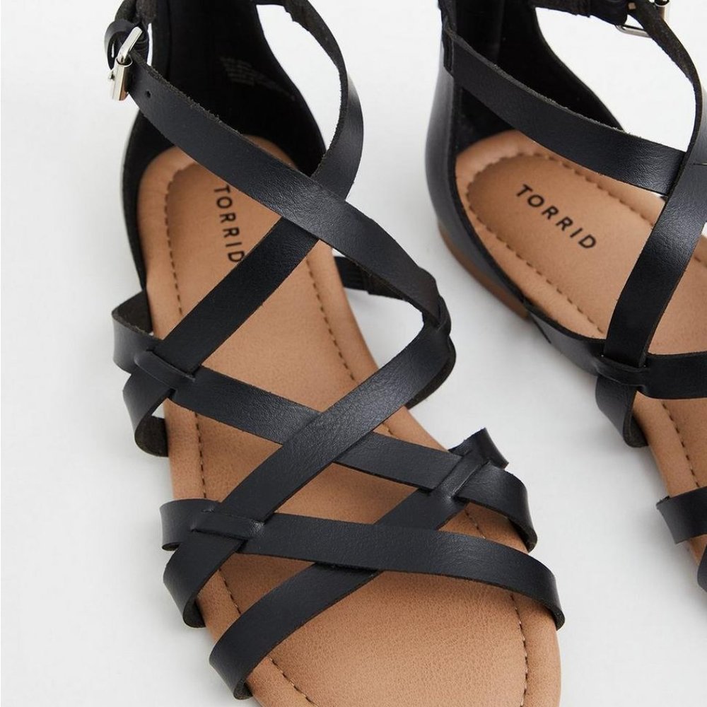 TORRID NWOT Criss-Cross Gladiator Sandals - Size 6.5 WW